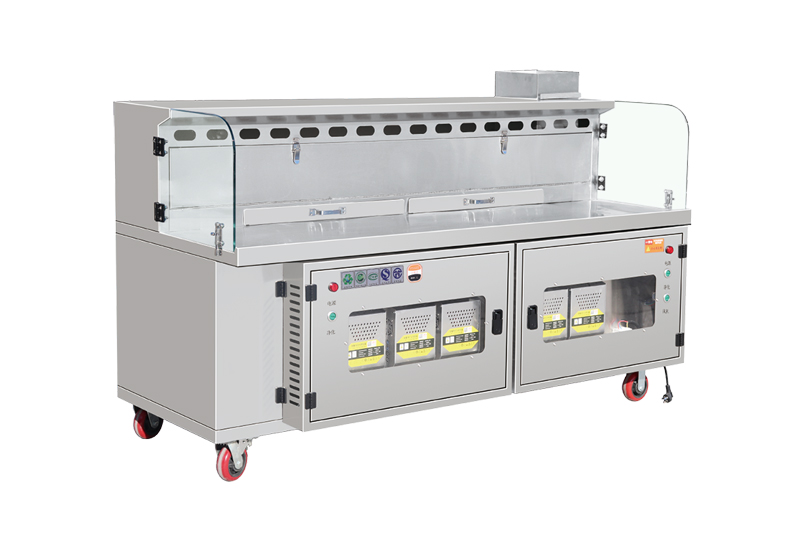 機械靜電復合凈化無煙燒烤車平吸式